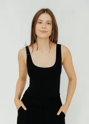 Éterne Tank Bodysuit in Black